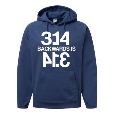 Pi 3.14 Backwards Is Pie Performance Fleece Hoodie