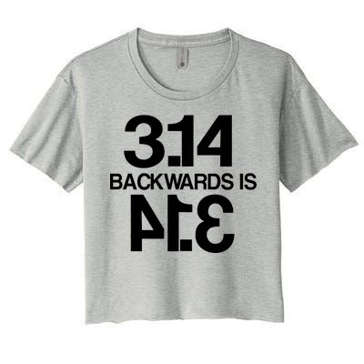 Pi 3.14 Backwards Is Pie Women's Crop Top Tee