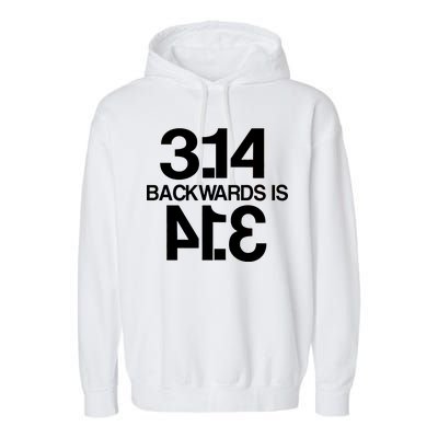 Pi 3.14 Backwards Is Pie Garment-Dyed Fleece Hoodie