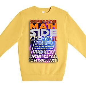 Pi Day - Come To The Math Side Parody Premium Crewneck Sweatshirt