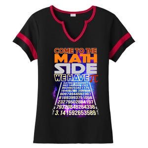 Pi Day - Come To The Math Side Parody Ladies Halftime Notch Neck Tee