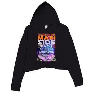 Pi Day - Come To The Math Side Parody Crop Fleece Hoodie