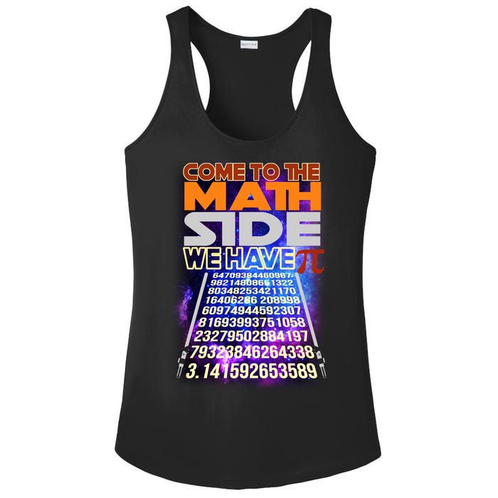 Pi Day - Come To The Math Side Parody Ladies PosiCharge Competitor Racerback Tank