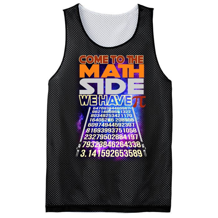 Pi Day - Come To The Math Side Parody Mesh Reversible Basketball Jersey Tank