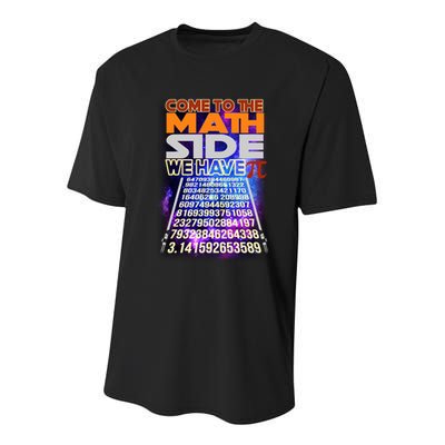 Pi Day - Come To The Math Side Parody Youth Performance Sprint T-Shirt