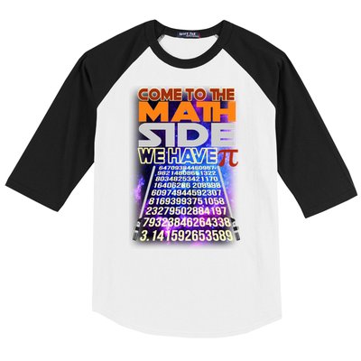 Pi Day - Come To The Math Side Parody Baseball Sleeve Shirt