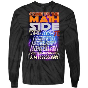 Pi Day - Come To The Math Side Parody Tie-Dye Long Sleeve Shirt