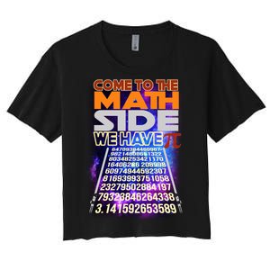 Pi Day - Come To The Math Side Parody Women's Crop Top Tee