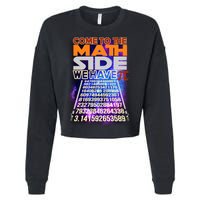 Pi Day - Come To The Math Side Parody Cropped Pullover Crew