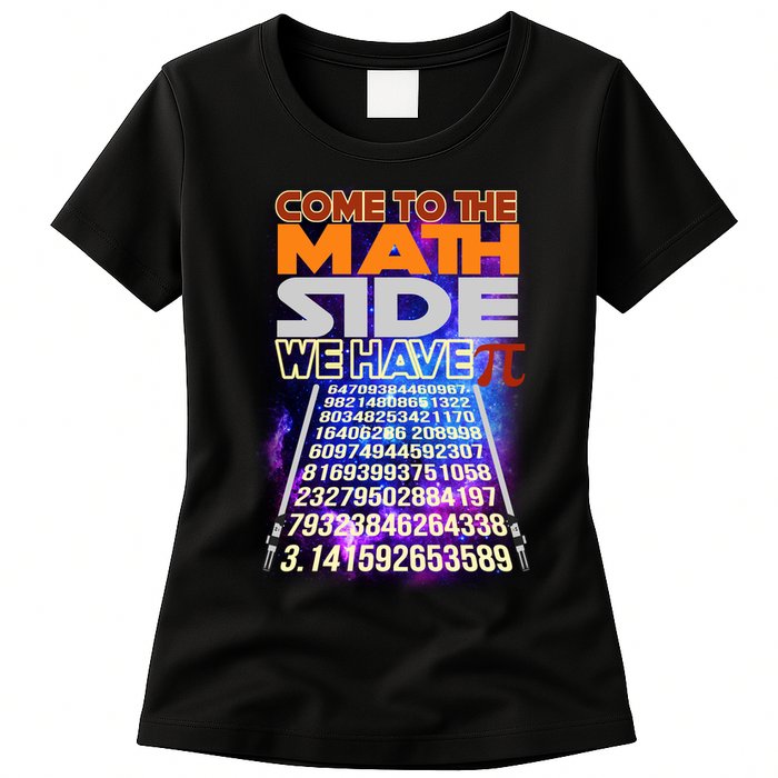 Pi Day - Come To The Math Side Parody Womens T-Shirt