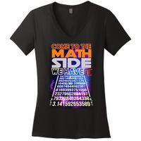 Pi Day - Come To The Math Side Parody Women's V-Neck T-Shirt