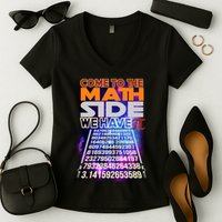 Pi Day - Come To The Math Side Parody Women's V-Neck T-Shirt