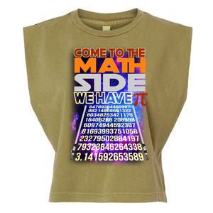 Pi Day - Come To The Math Side Parody Garment-Dyed Women's Muscle Tee