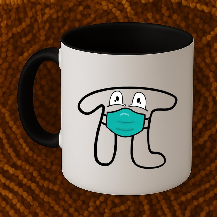 Pi Day 3.14 Quarantine Mask Pandemic  Mug