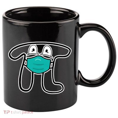 Pi Day 3.14 Quarantine Mask Pandemic  11oz C Handle Ceramic Mug