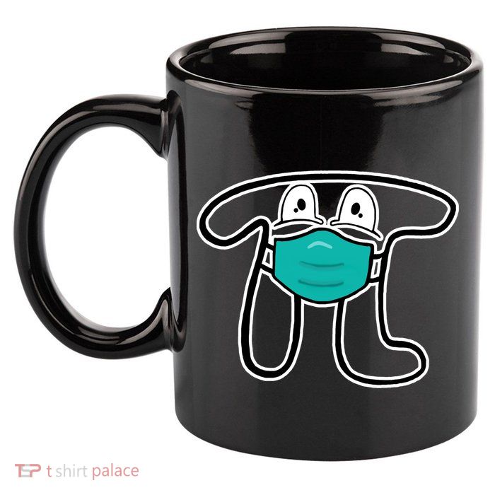 Pi Day 3.14 Quarantine Mask Pandemic  11oz C Handle Ceramic Mug
