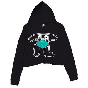 Pi Day 3.14 Quarantine Mask Pandemic  Crop Fleece Hoodie