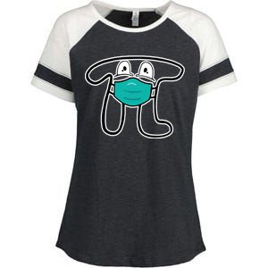 Pi Day 3.14 Quarantine Mask Pandemic  Enza Ladies Jersey Colorblock Tee