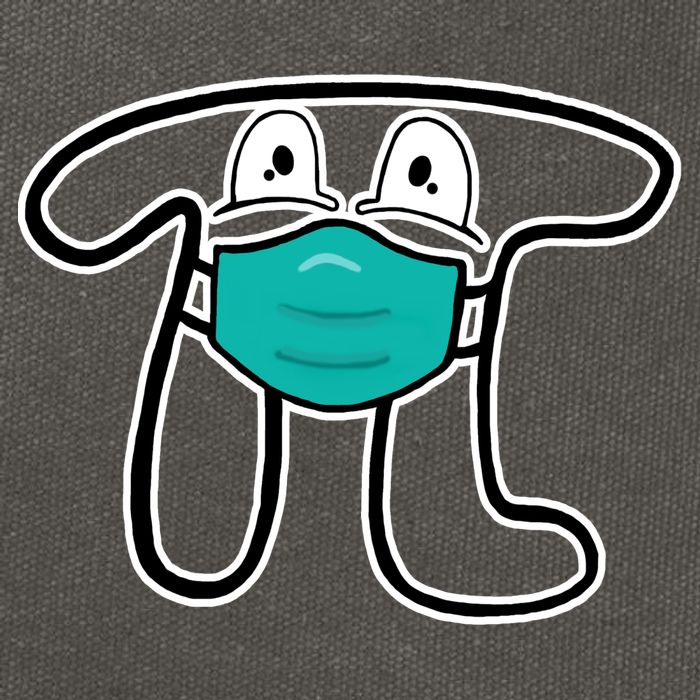 Pi Day 3.14 Quarantine Mask Pandemic  Cotton Canvas Backpack