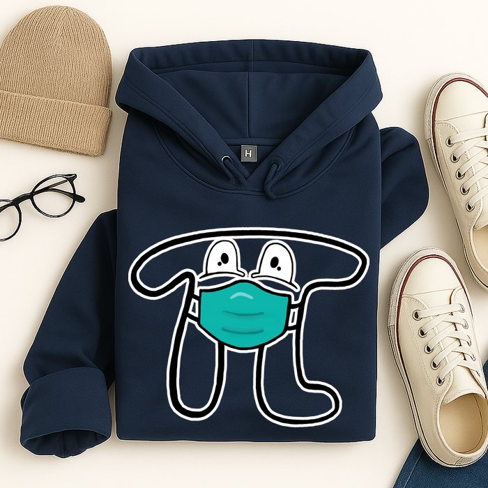 Pi Day 3.14 Quarantine Mask Pandemic  Hoodie