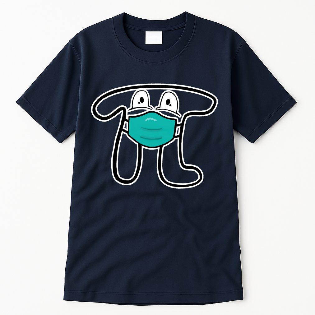 Pi Day 3.14 Quarantine Mask Pandemic  Tall T-Shirt