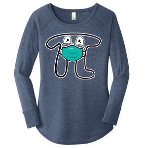 Pi Day 3.14 Quarantine Mask Pandemic  Women's Perfect Tri Tunic Long Sleeve Shirt