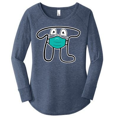 Pi Day 3.14 Quarantine Mask Pandemic  Women's Perfect Tri Tunic Long Sleeve Shirt