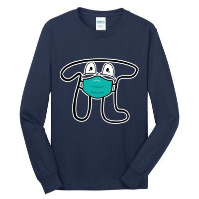 Pi Day 3.14 Quarantine Mask Pandemic  Tall Long Sleeve T-Shirt