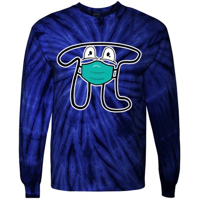 Pi Day 3.14 Quarantine Mask Pandemic  Tie-Dye Long Sleeve Shirt
