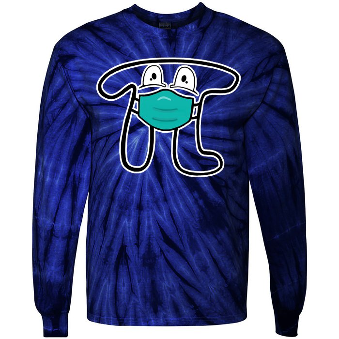 Pi Day 3.14 Quarantine Mask Pandemic  Tie-Dye Long Sleeve Shirt