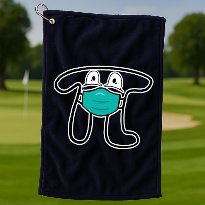 Pi Day 3.14 Quarantine Mask Pandemic  Golf Towel
