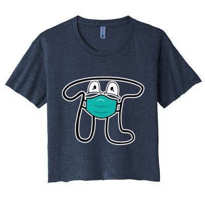 Pi Day 3.14 Quarantine Mask Pandemic  Crop Top