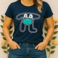 Pi Day 3.14 Quarantine Mask Pandemic  Womens T-Shirt