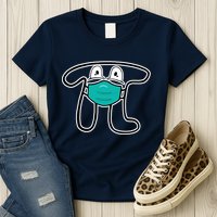Pi Day 3.14 Quarantine Mask Pandemic  Womens T-Shirt