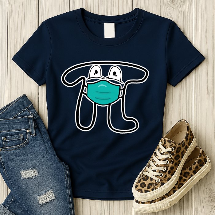 Pi Day 3.14 Quarantine Mask Pandemic  Womens T-Shirt