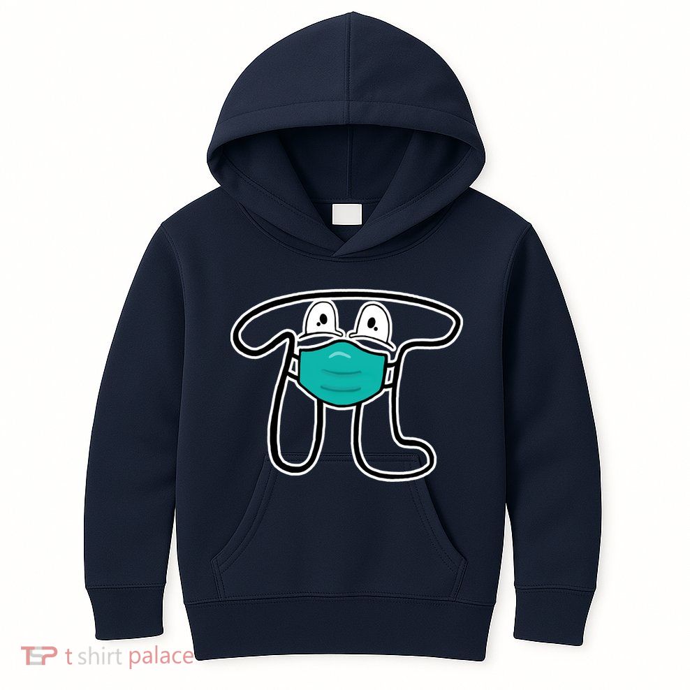 Pi Day 3.14 Quarantine Mask Pandemic  Kids Hoodie