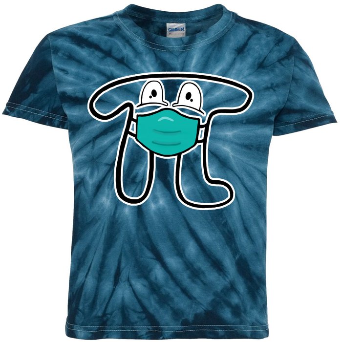 Pi Day 3.14 Quarantine Mask Pandemic  Kids Tie-Dye T-Shirt