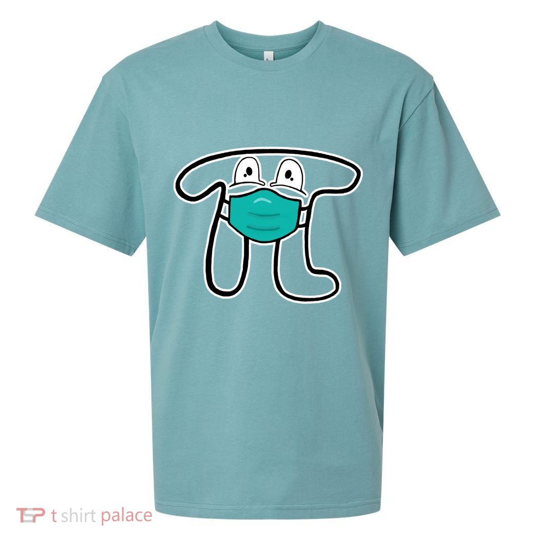 Pi Day 3.14 Quarantine Mask Pandemic  Sueded Cloud Jersey T-Shirt