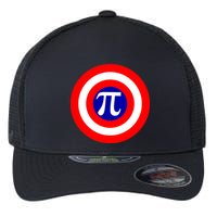 Pi Day America Superhero Crest 3.14 Math Geek Flexfit Unipanel Trucker Cap