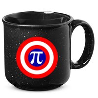 Pi Day America Superhero Crest 3.14 Math Geek 15oz Campfire Ceramic Mug