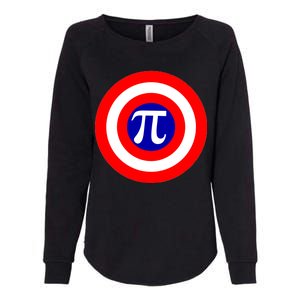 Pi Day America Superhero Crest 3.14 Math Geek Womens California Wash Sweatshirt