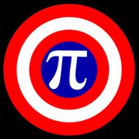 Pi Day America Superhero Crest 3.14 Math Geek Cropped Pullover Crew