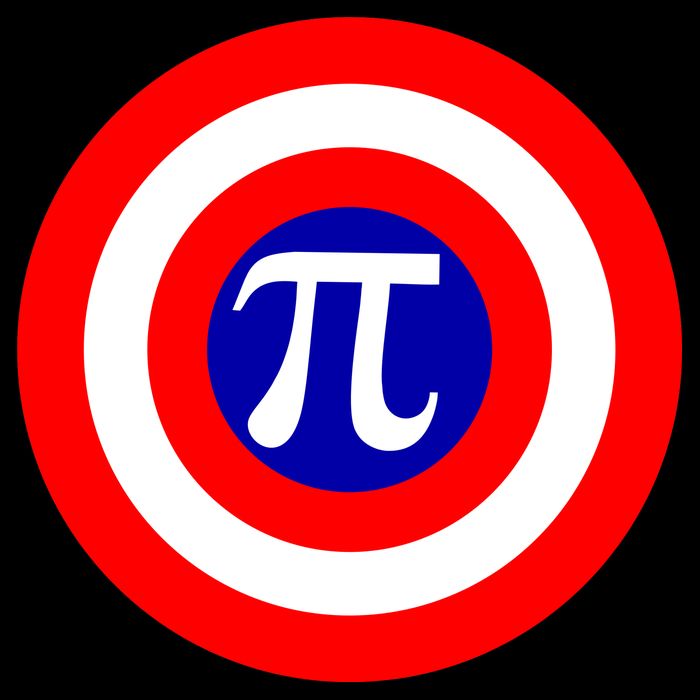 Pi Day America Superhero Crest 3.14 Math Geek Cropped Pullover Crew