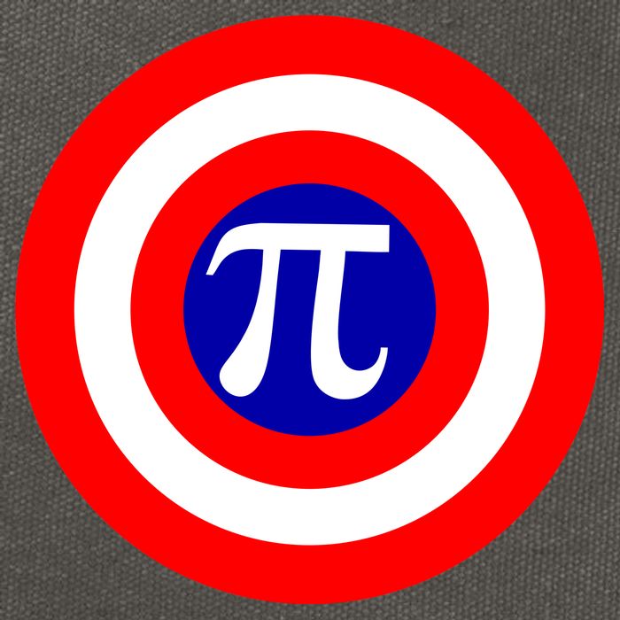 Pi Day America Superhero Crest 3.14 Math Geek Cotton Canvas Backpack