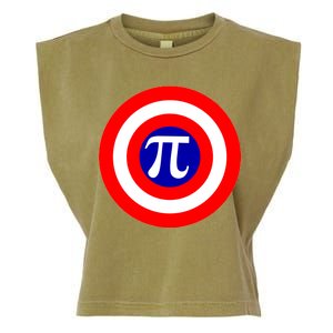 Pi Day America Superhero Crest 3.14 Math Geek Garment-Dyed Women's Muscle Tee