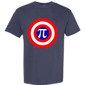 Pi Day America Superhero Crest 3.14 Math Geek Garment-Dyed Heavyweight T-Shirt