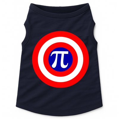 Pi Day America Superhero Crest 3.14 Math Geek Doggie Tank