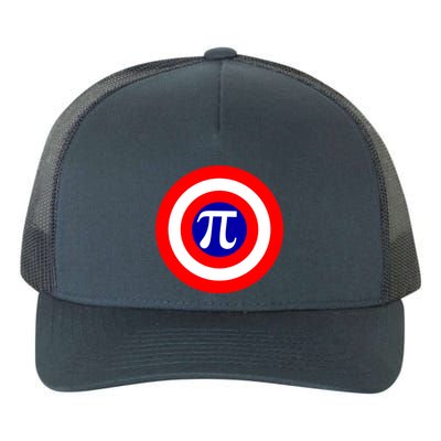 Pi Day America Superhero Crest 3.14 Math Geek Yupoong Adult 5-Panel Trucker Hat