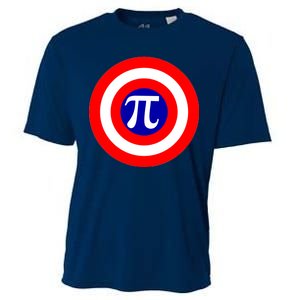 Pi Day America Superhero Crest 3.14 Math Geek Cooling Performance Crew T-Shirt