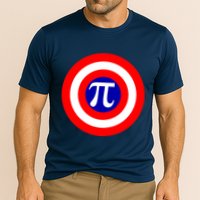 Pi Day America Superhero Crest 3.14 Math Geek Performance Shirt